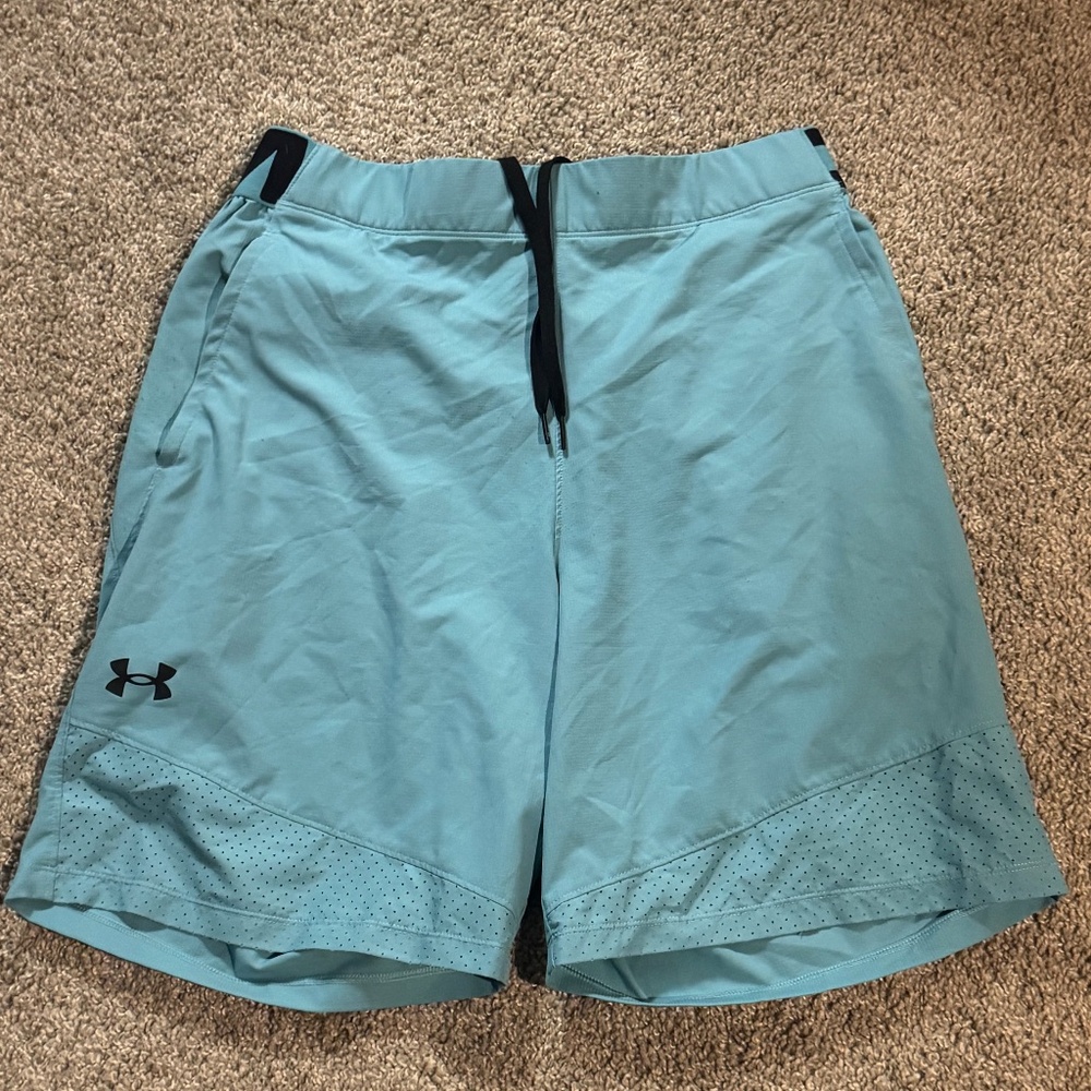 Men's Under Armour Teal Green UA Vanish Woven Athletic Shorts